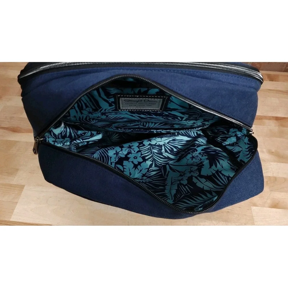 Straight Down Hearst Blue Canvas Backpack Laptop Bag Carmel Golf Charlotte NEW‎
